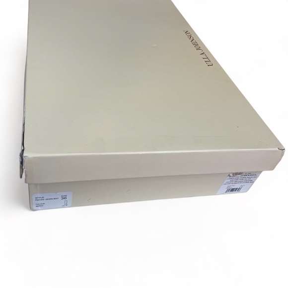 Ulla Johnson Atlas Mocassin Boots Natural Size 6 Leather Tassles Heel - Picture 12 of 14